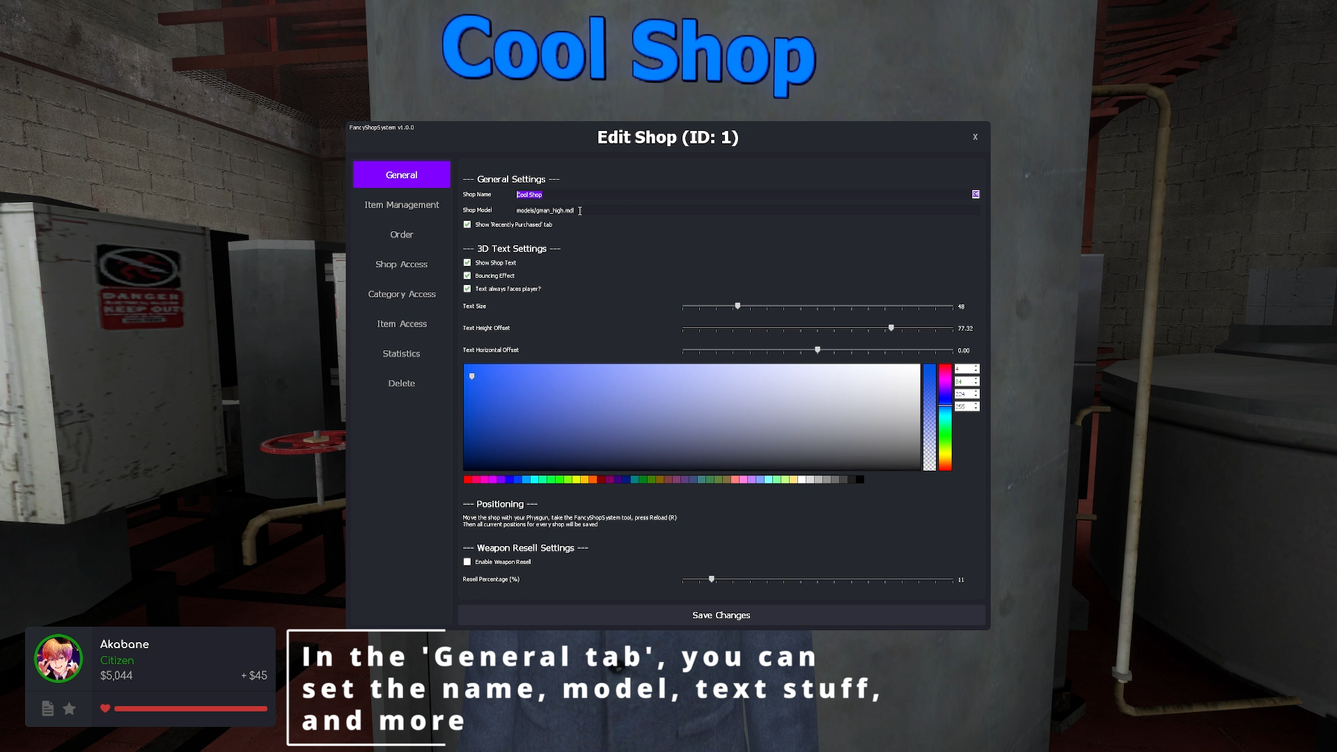 Shop Configuration (General)