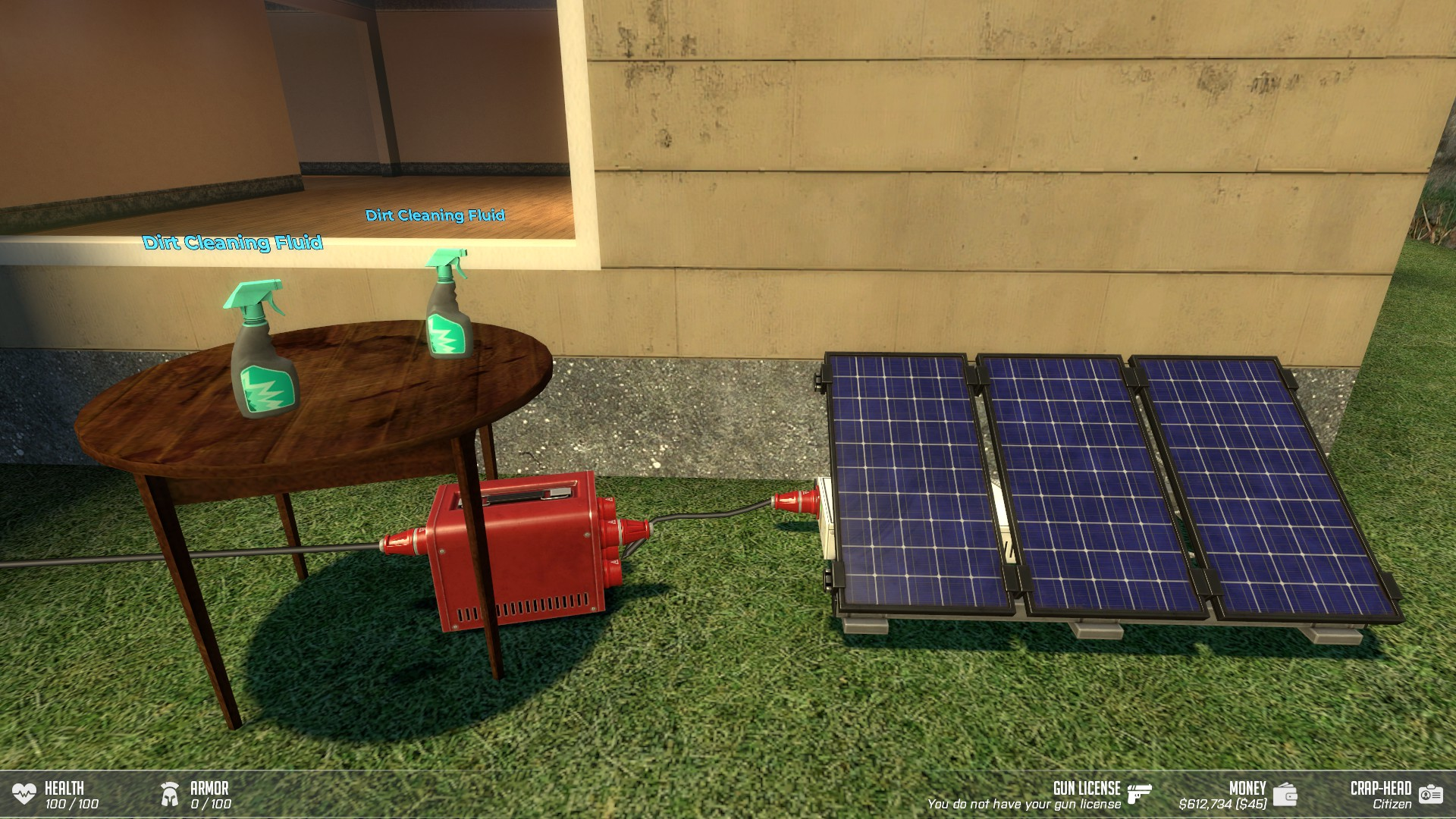 Solar panel and dirt cleaning