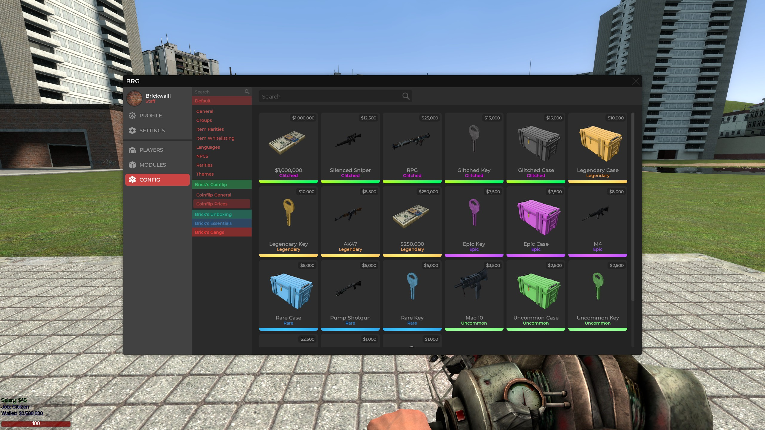 Item Value Config