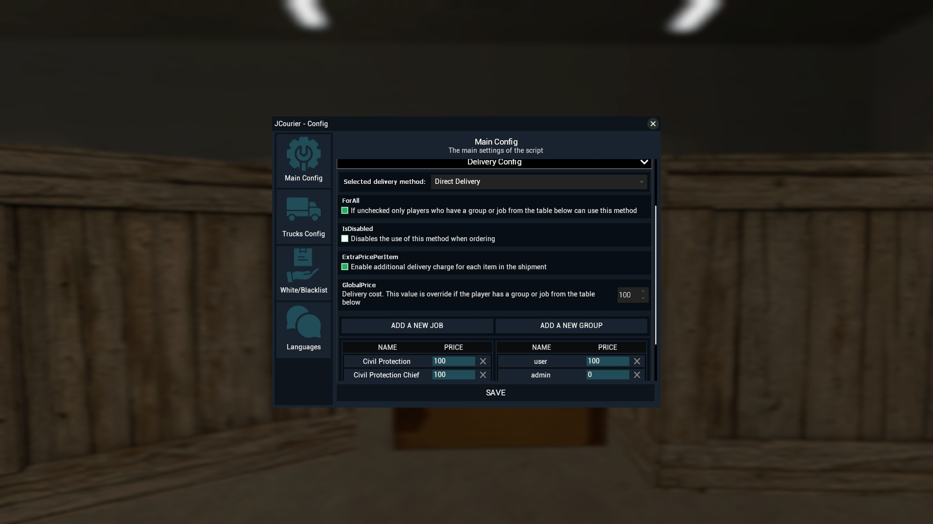 In-Game Config