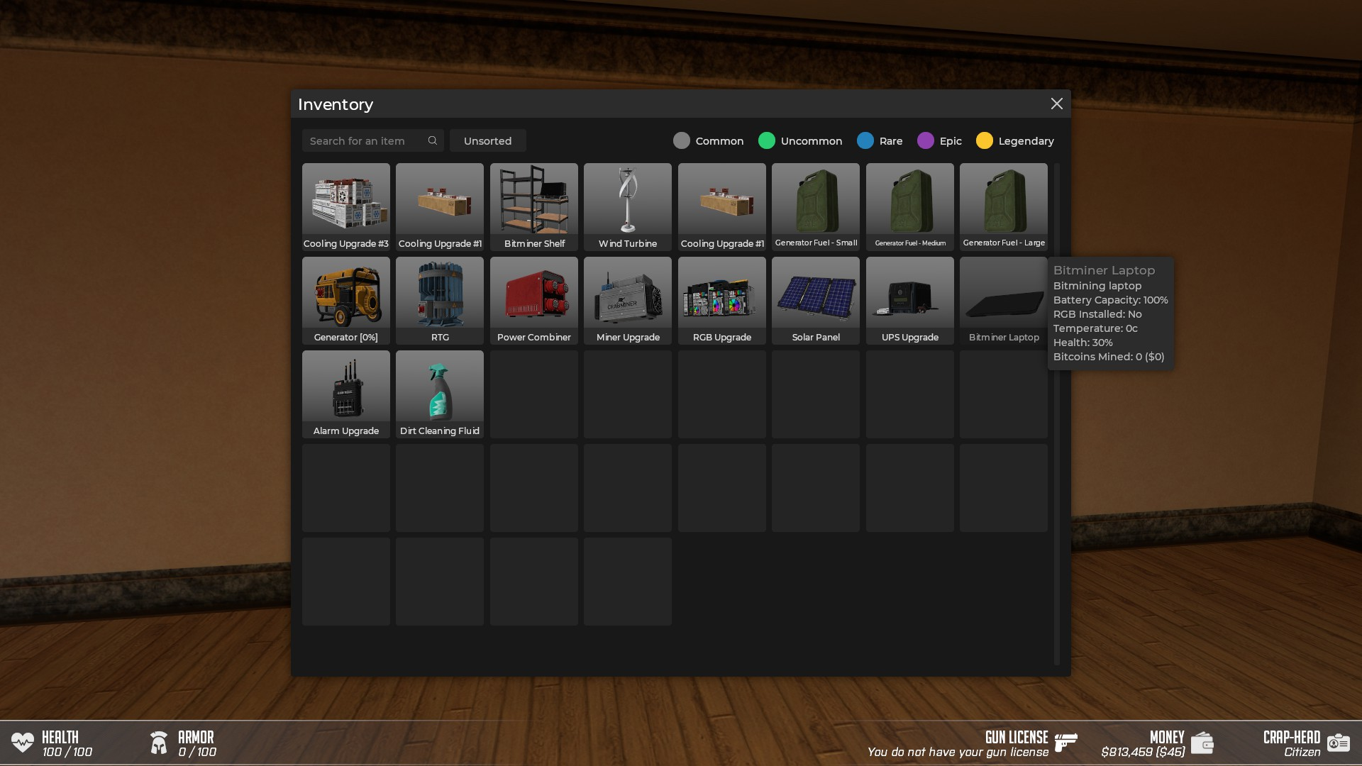 Xenin inventory support