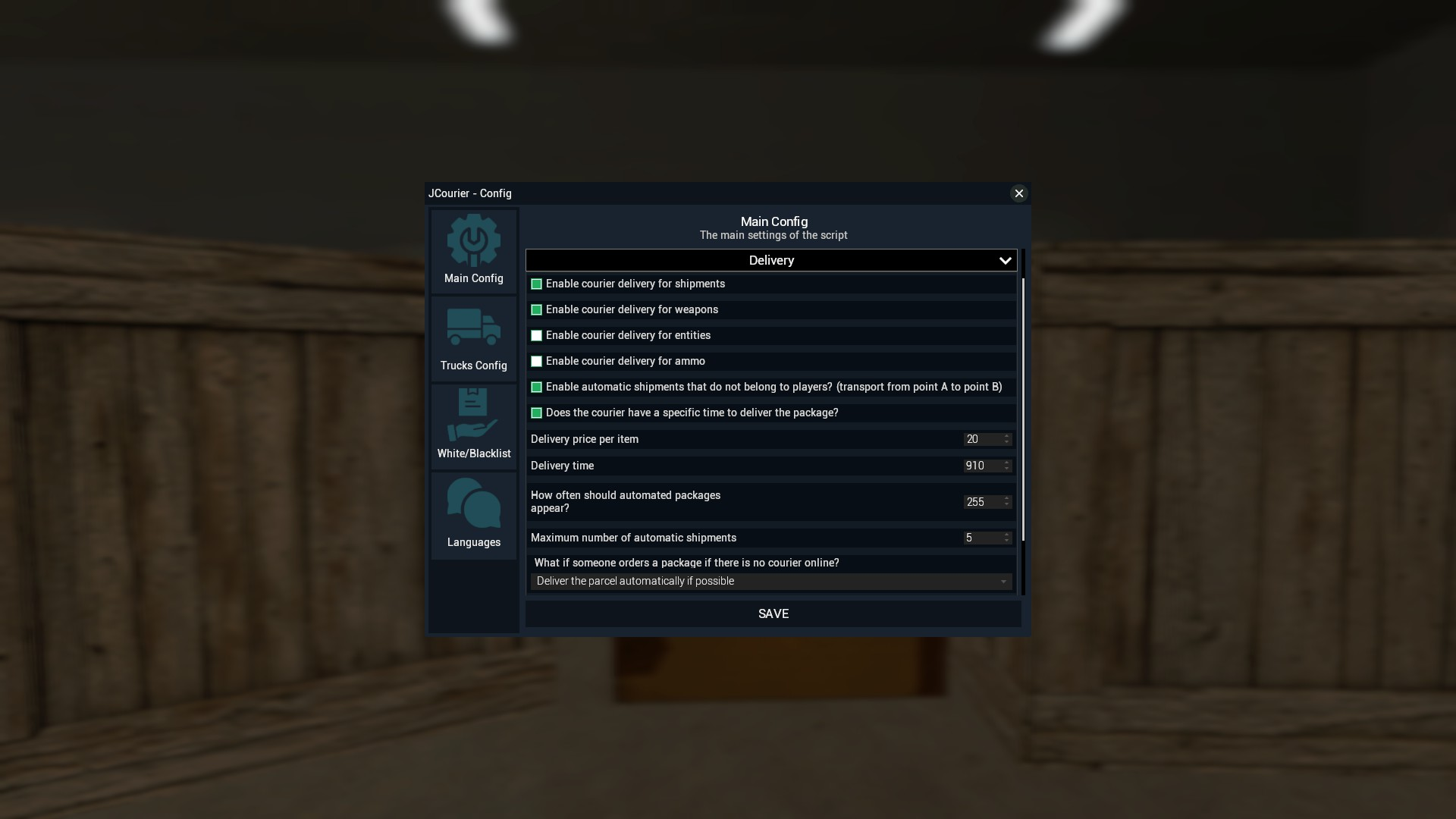 In-Game Config