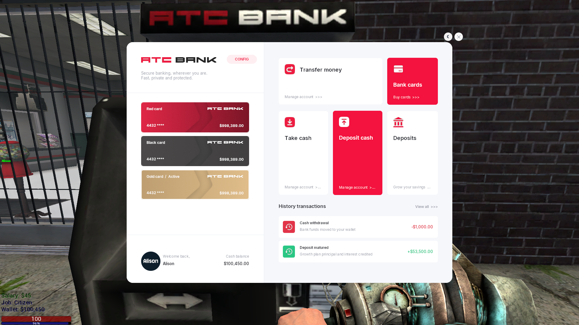 Main menu