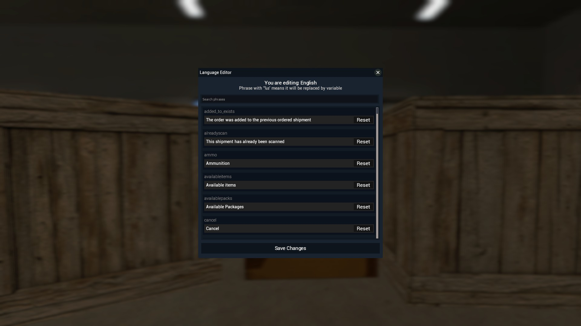 In-Game Config