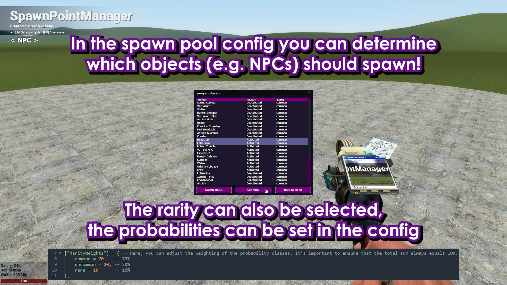 Spawn pool config