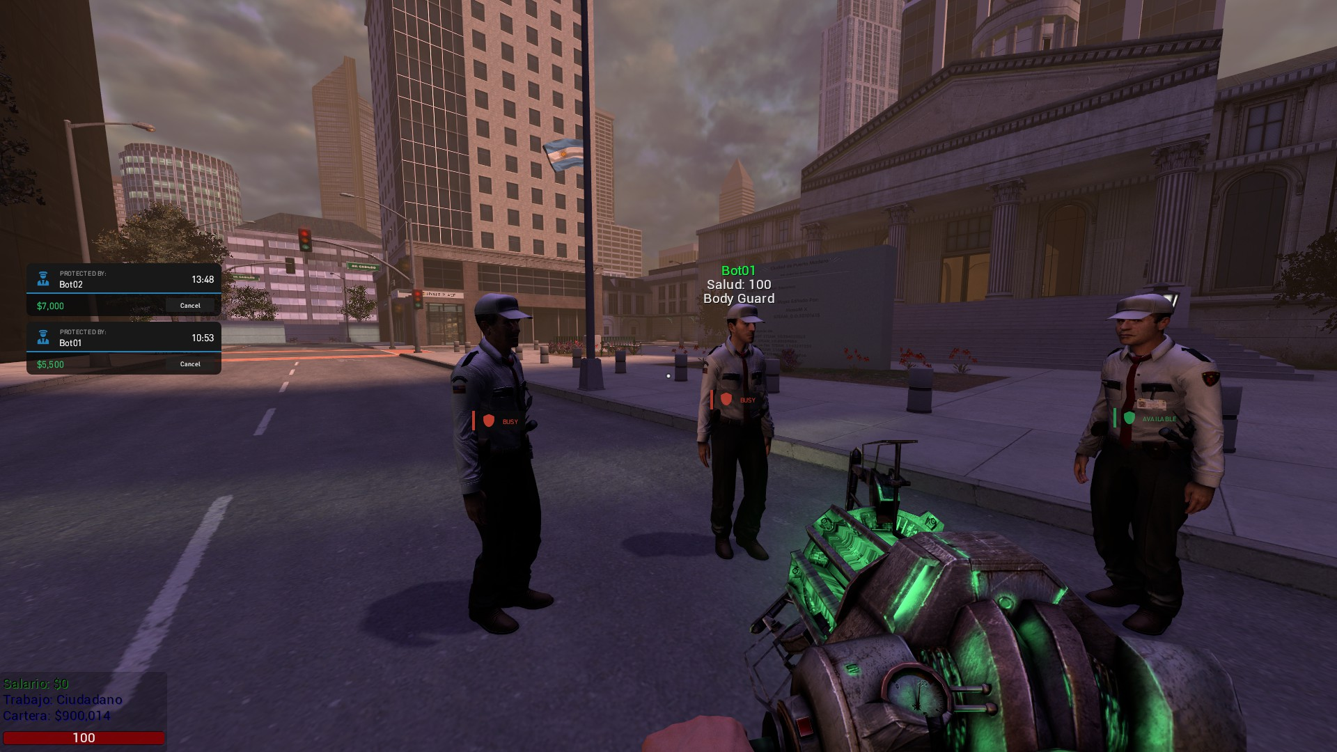 Hire and manage multiple bodyguards