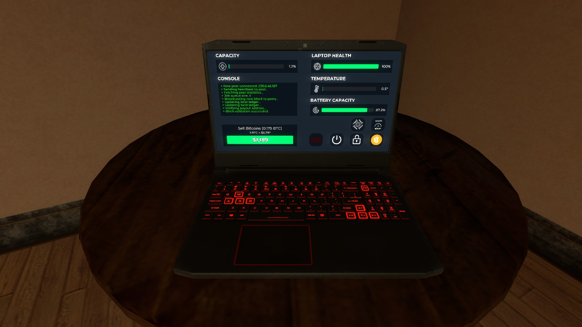 Bitminer Laptop Illumiated Keyboard