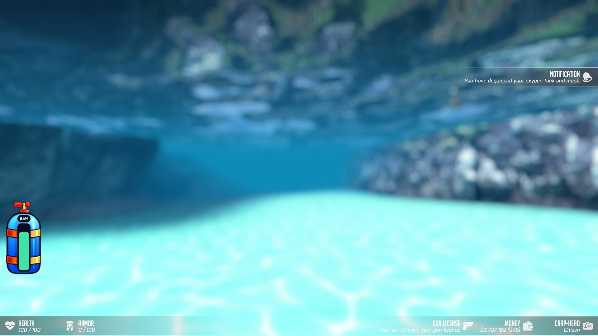 Underwater no mask (blurry config)