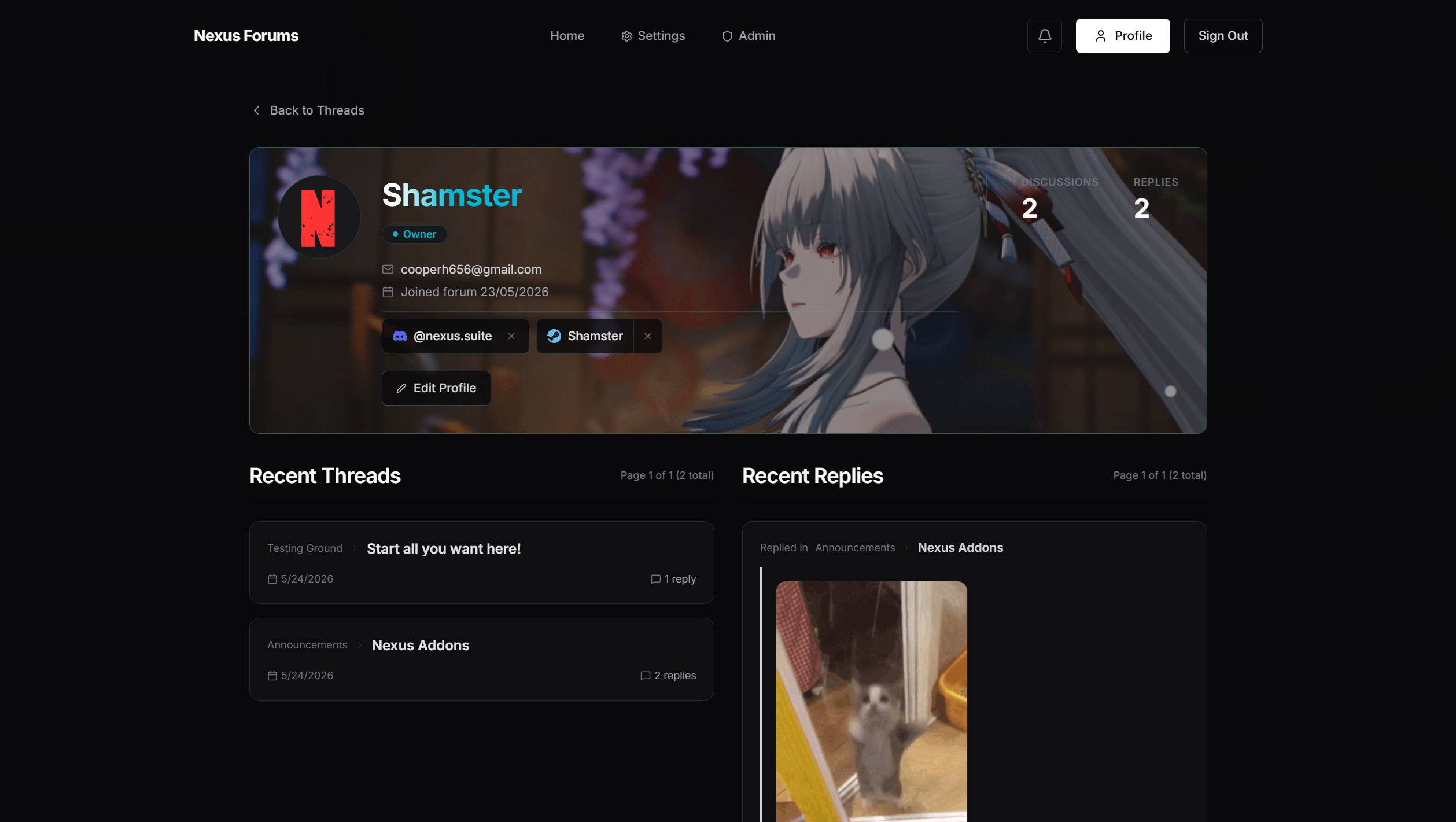 Users Profile