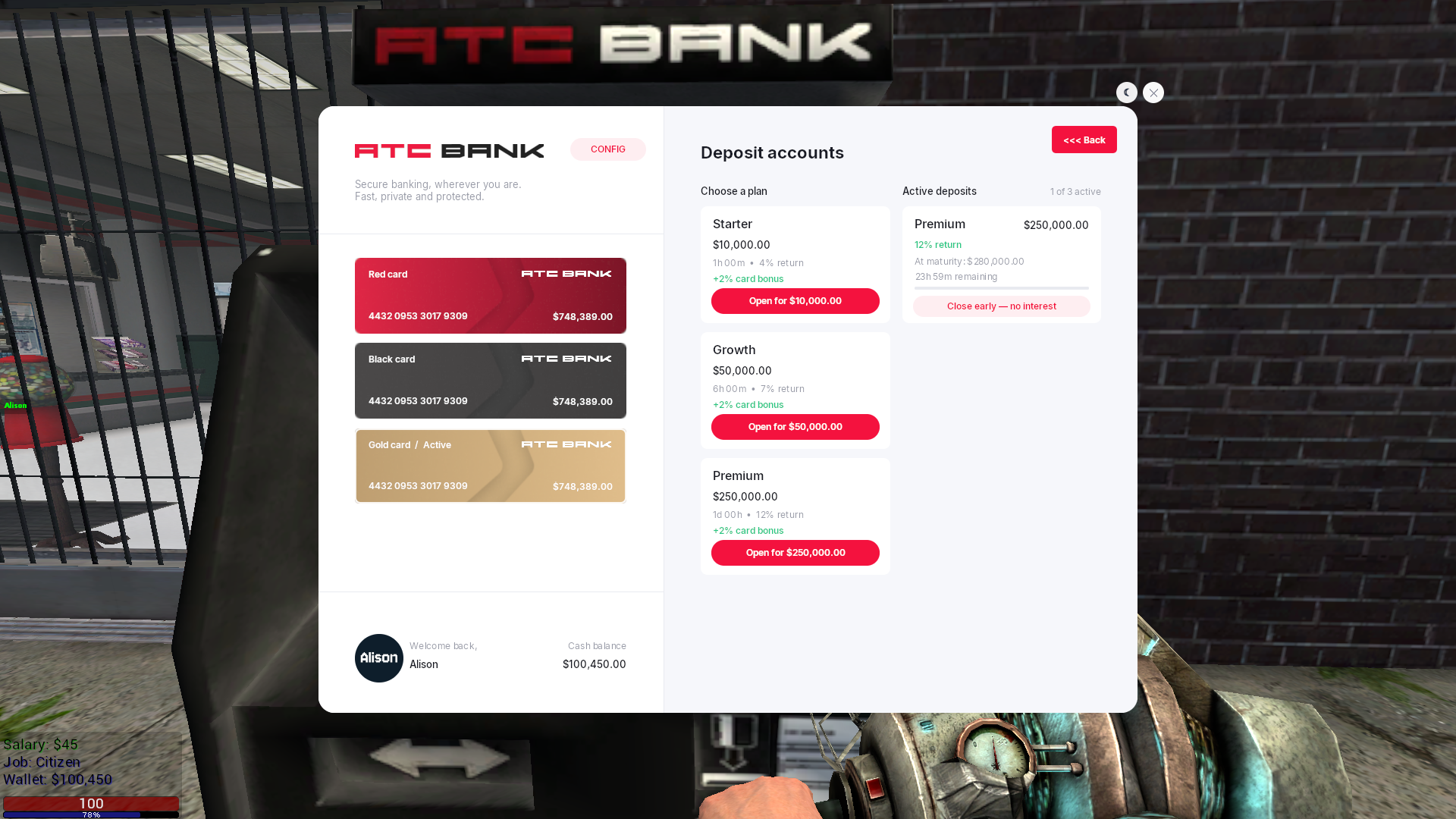 Deposit accounts