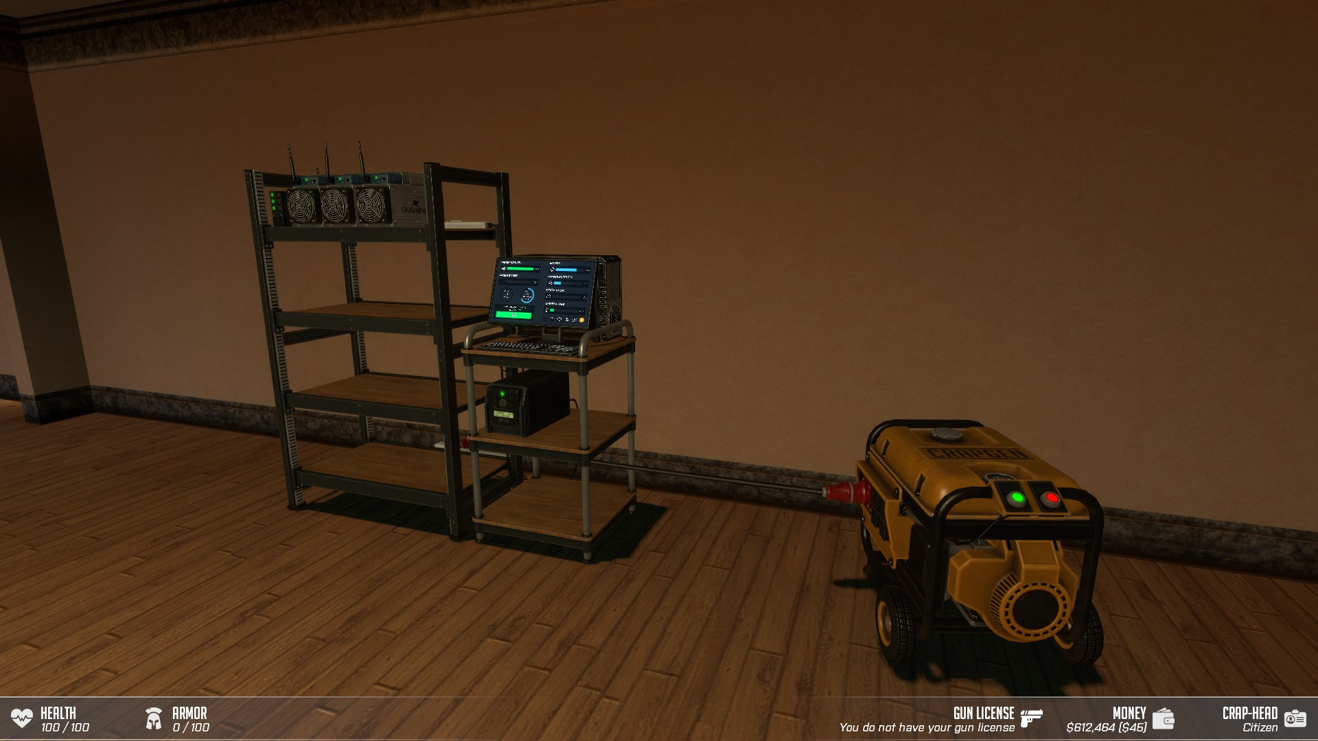 Bitminer with generator
