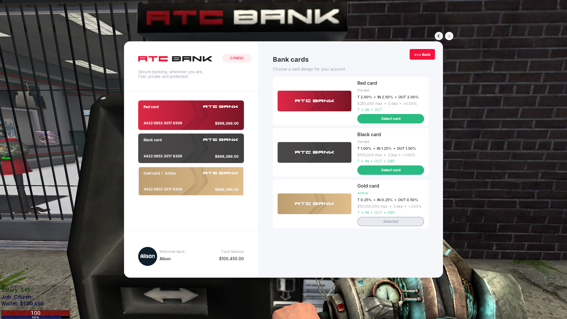 Bank cards