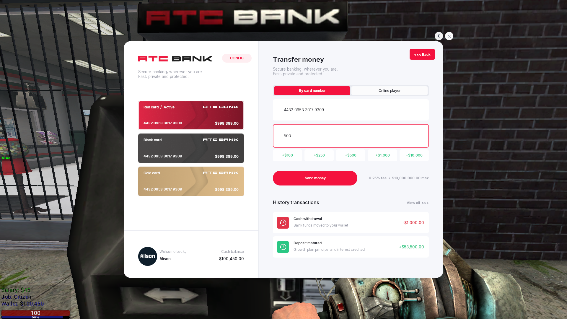 Transfer money